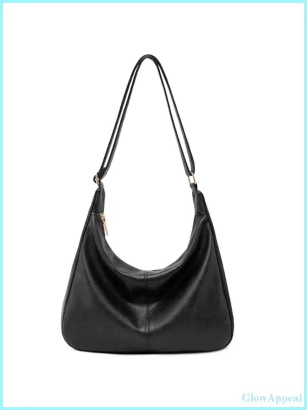 Vegan Leather Foldable Hobo Bag Women Shoulder Handbag Crossbody Purse Large